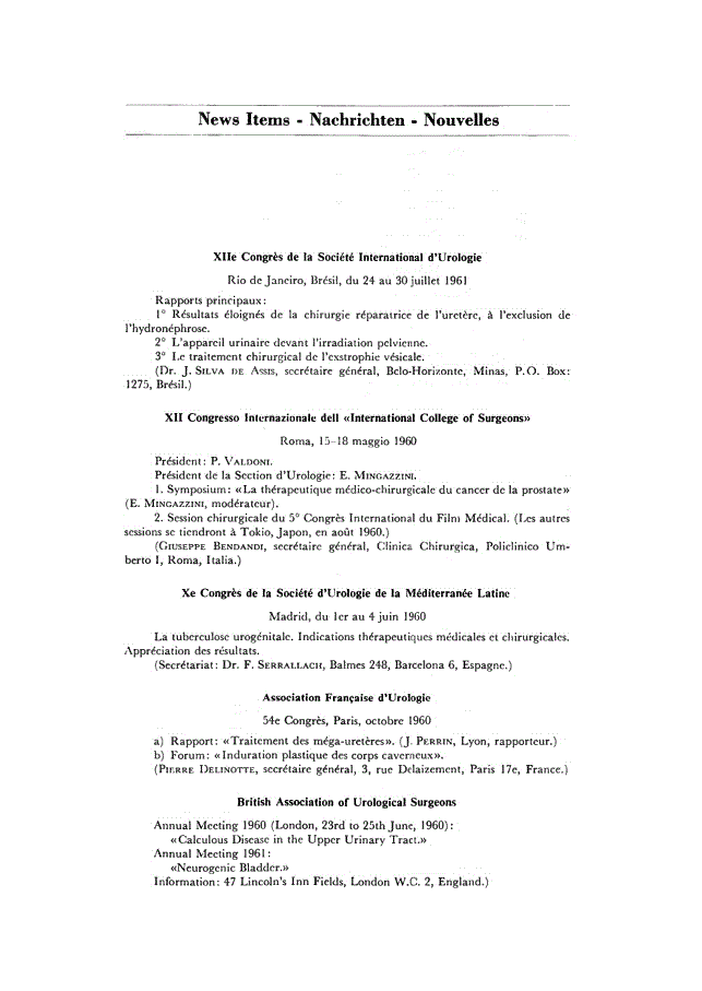 First page of News Items