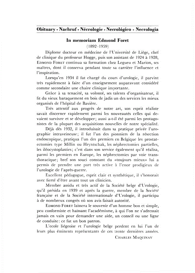 First page of Obituary