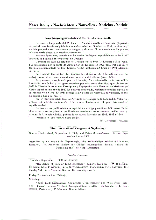 First page of News Items