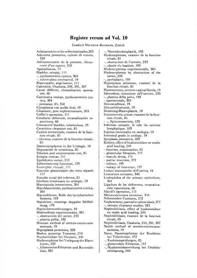 First page of Register rerum ad Vol. 10