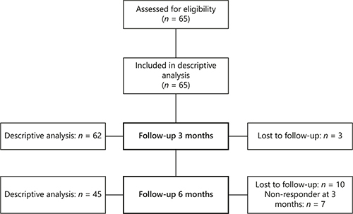  Disposition of NMIBC patients treated in the 2 centers.