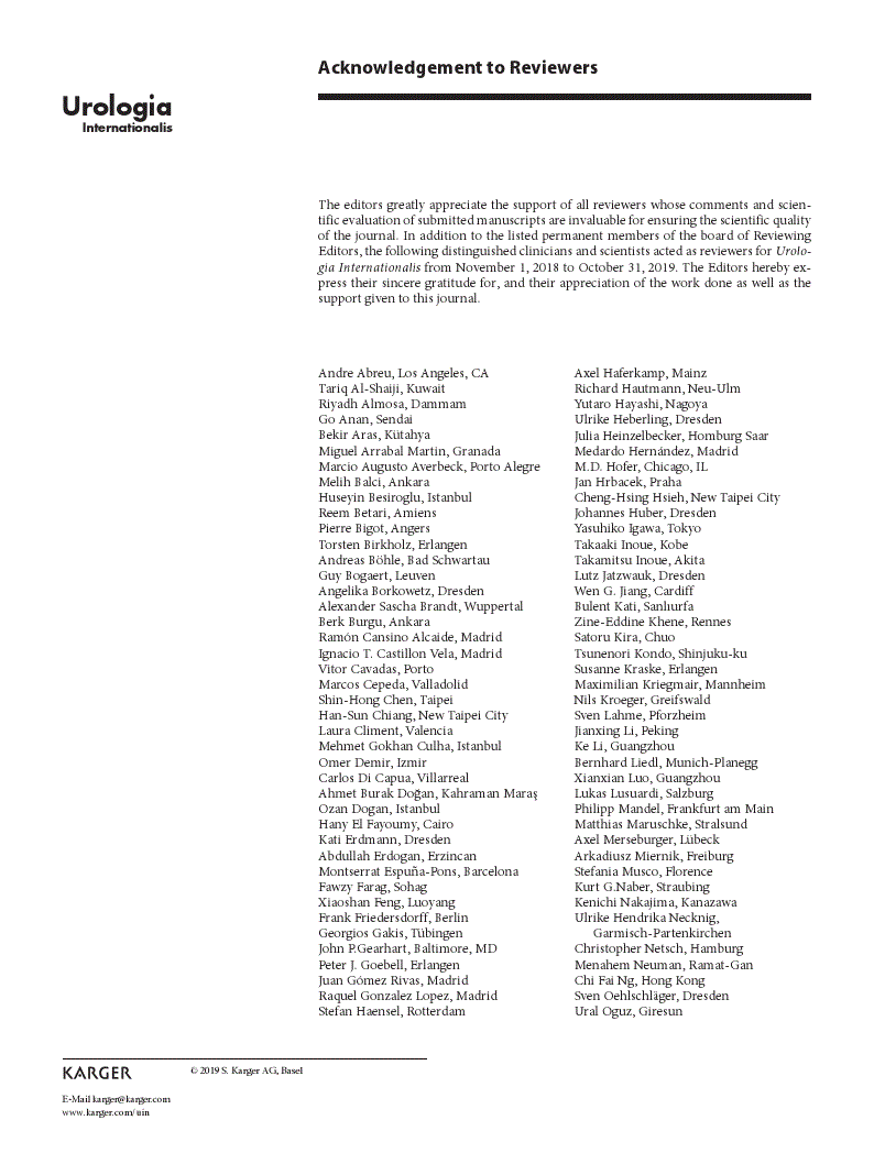 First page of Acknowledgement to Reviewers