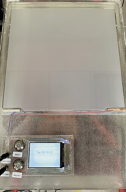 Model with opaque acrylic cover.