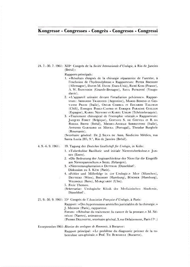 First page of Kongresse