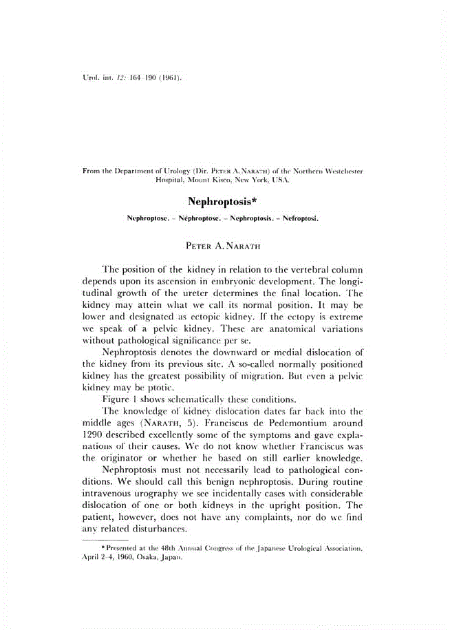 First page of Nephroptosis