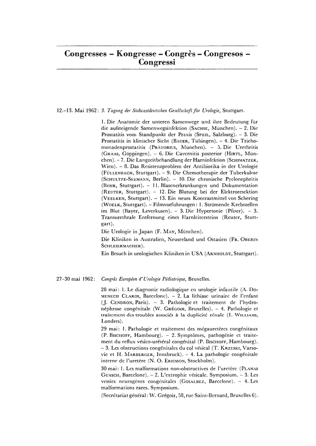 First page of Kongresses