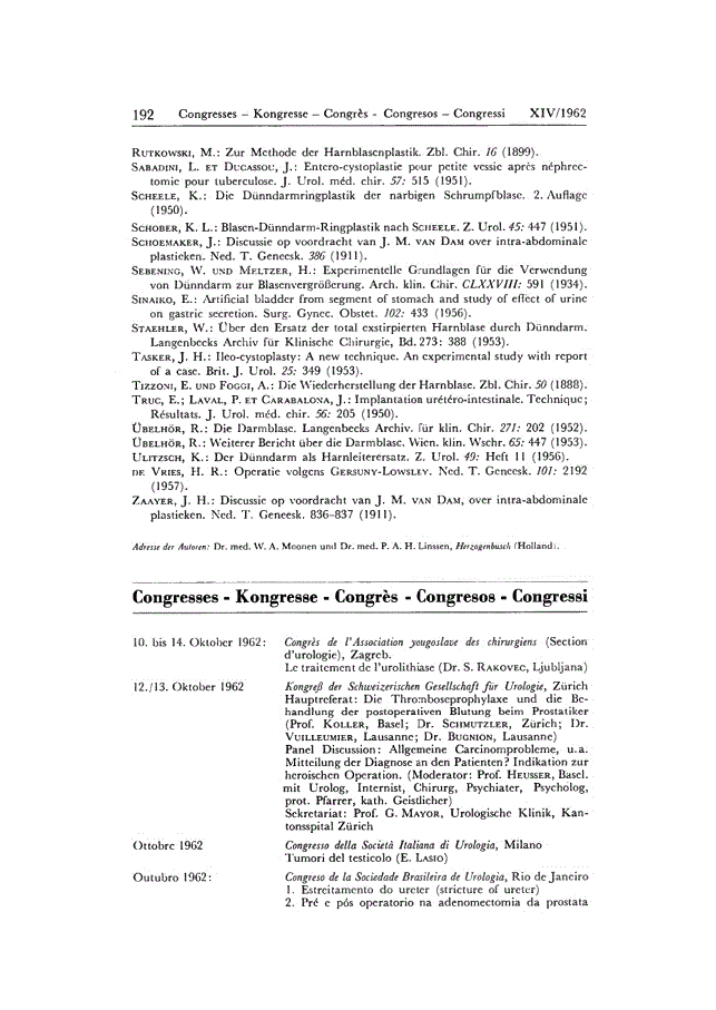 First page of Congresses