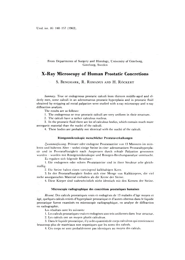 First page of X-Ray Microscopy of Human Prostatic Concretions
