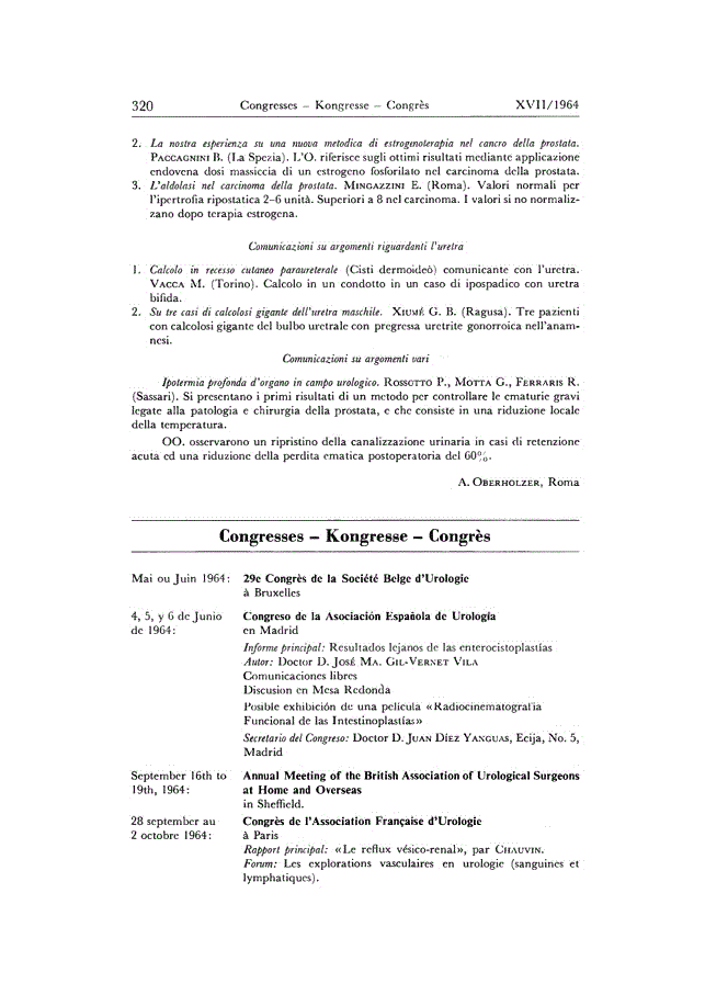 First page of Congresses