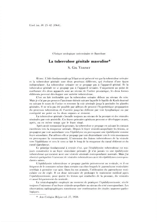 First page of La tuberculose génitale masculine