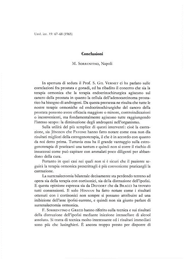First page of Conclusioni