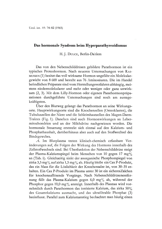 First page of Das hormonale Syndrom beim Hyperparathyreoidismus