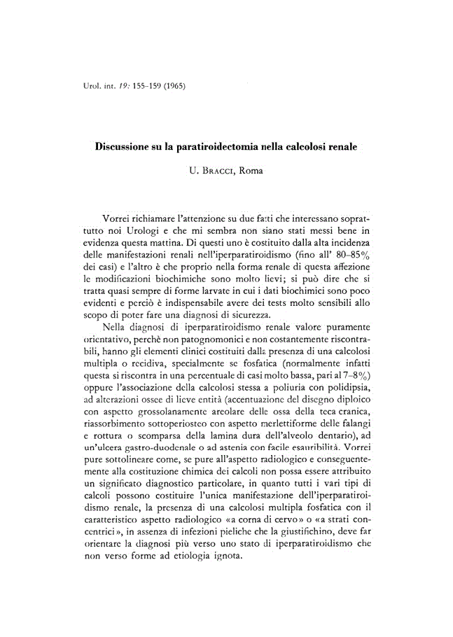 First page of Discussione su la paratiroidectomia nella calcolosi renale