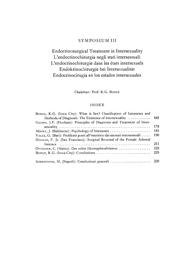 First page of Symposium III: Endocrinosurgical Treatment in Intersexuality
