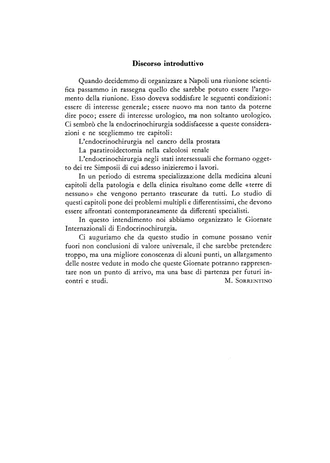 First page of Discorso introduttivo