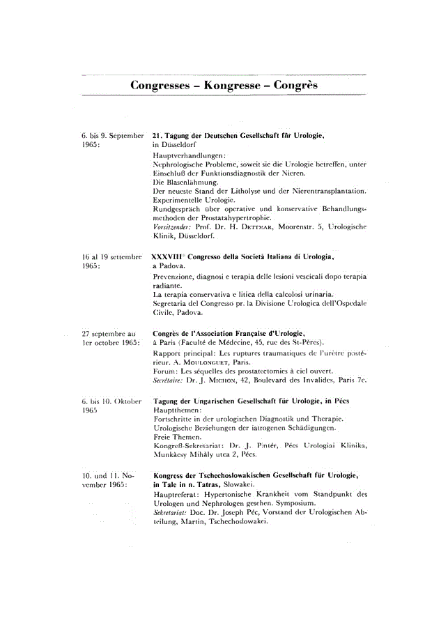 First page of Congresses