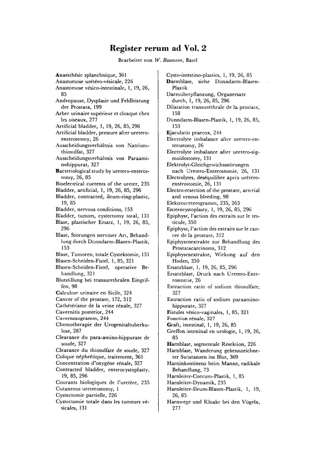 First page of Register rerum ad Vol. 2