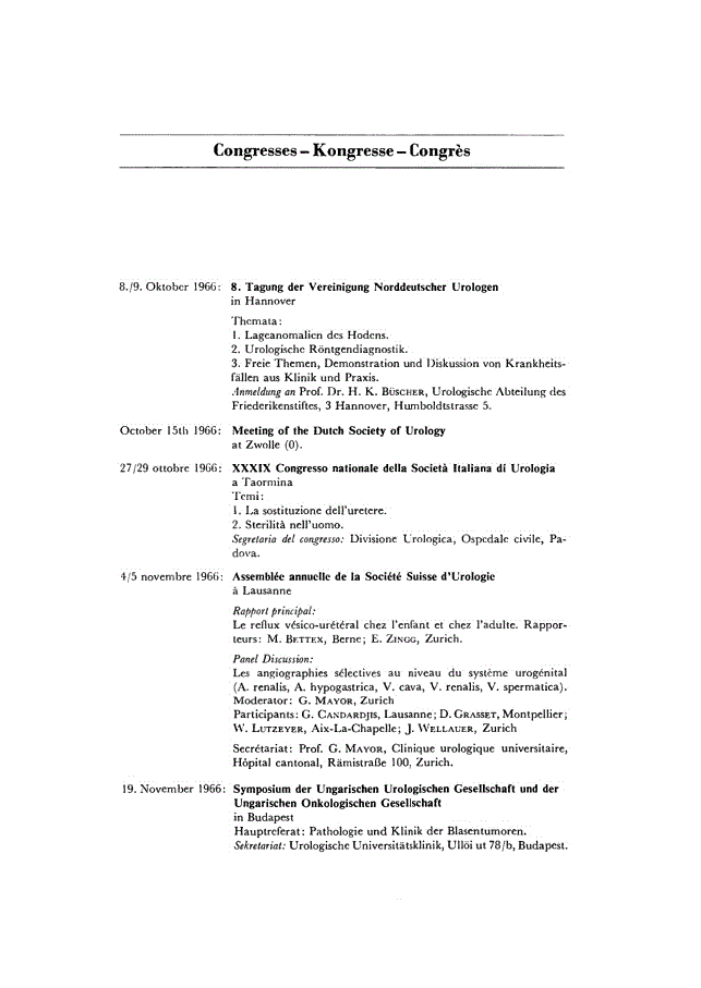 First page of Congresses