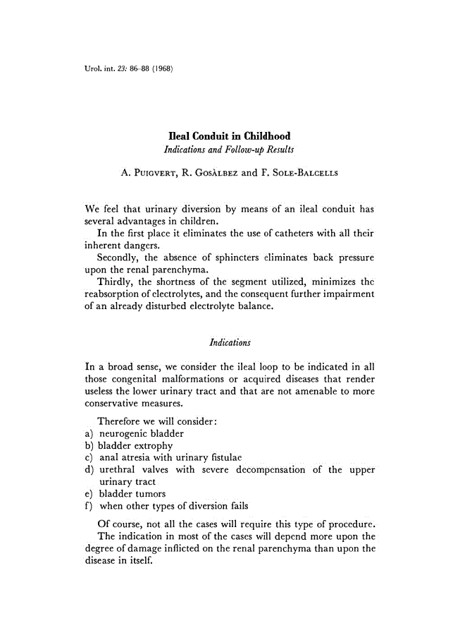 First page of Heal Conduit in Childhood<subtitle>Indications and Follow-up Results</subtitle>