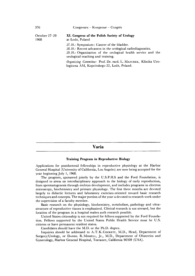 First page of Varia