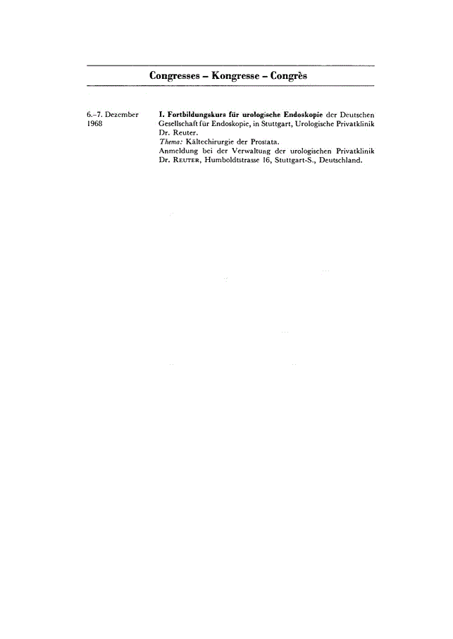 First page of Congresses