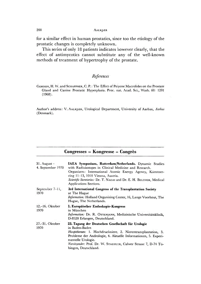 First page of Congresses