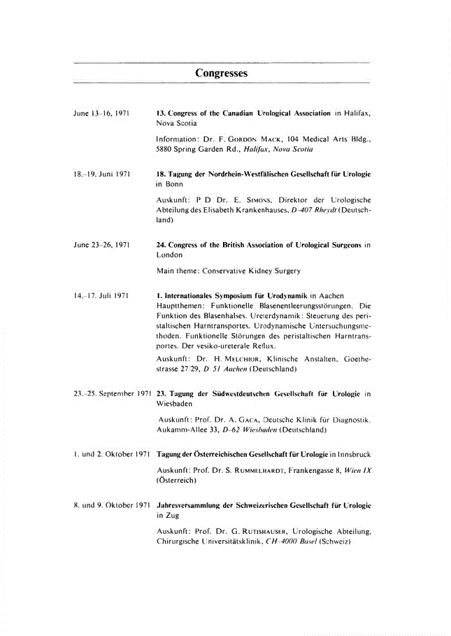 First page of Congresses