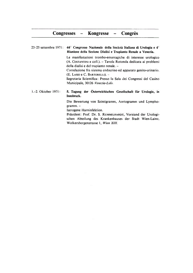First page of Congresses
