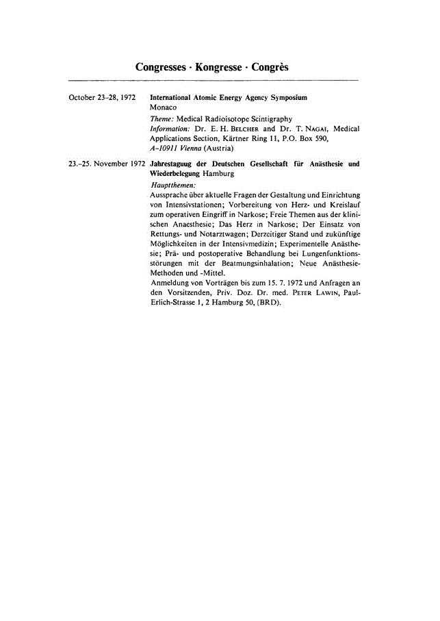 First page of Congresses