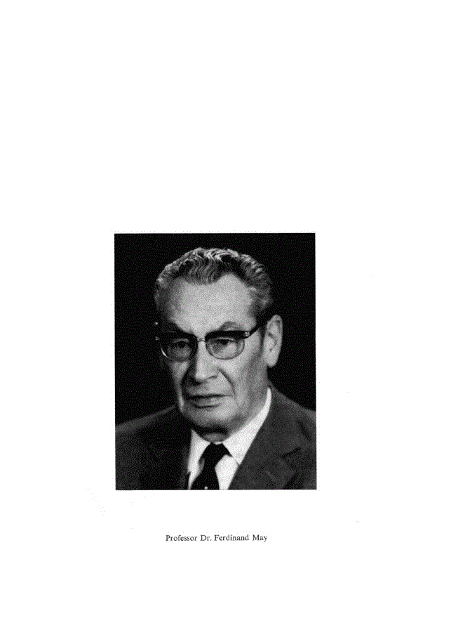 First page of Professor Dr. Ferdinand May 75 Jahre alt