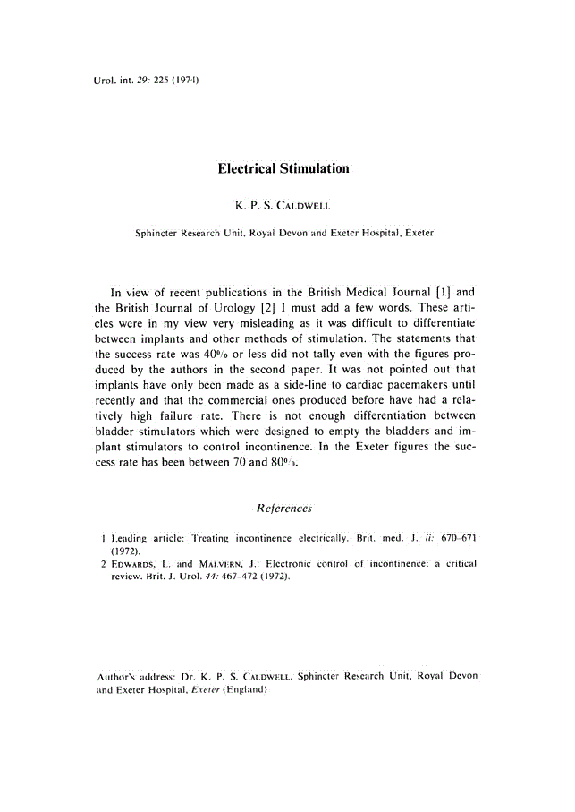 First page of Electrical Stimulation