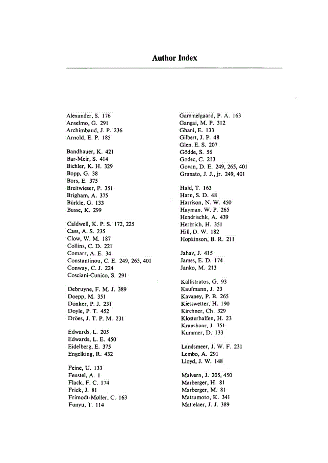 First page of Author Index