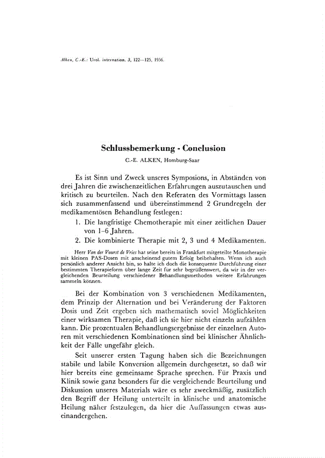 First page of Schlussbemerkung