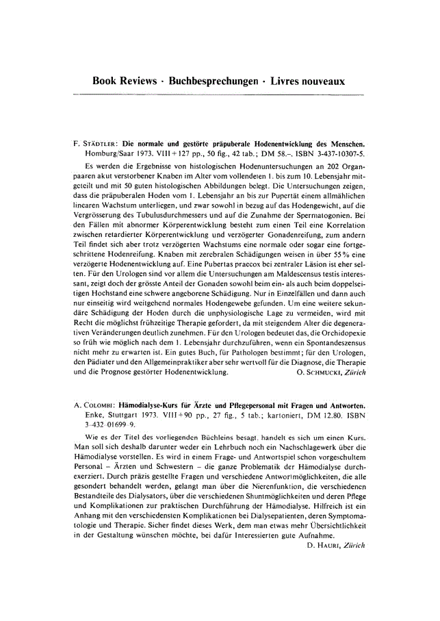 First page of Book Reviews