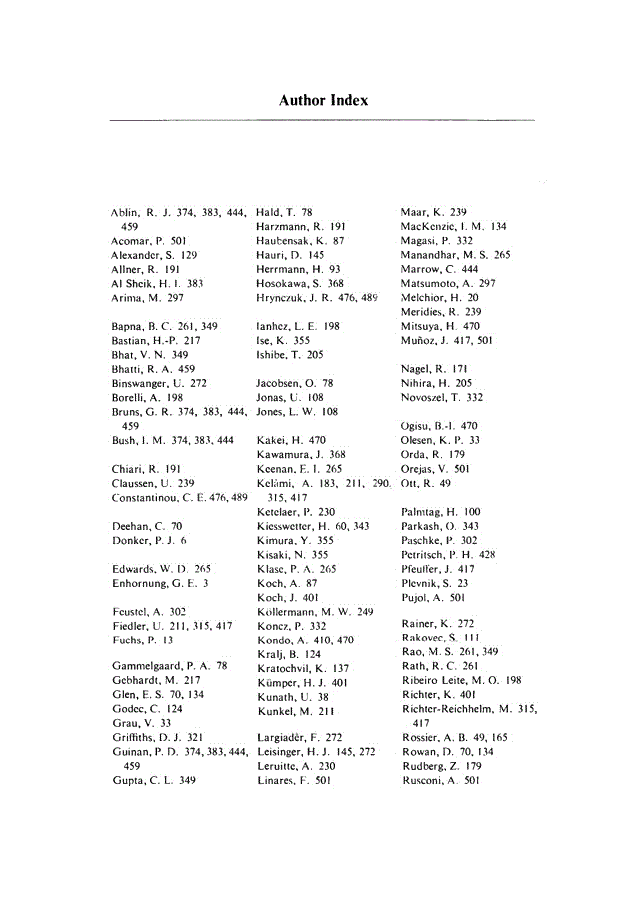 First page of Author Index