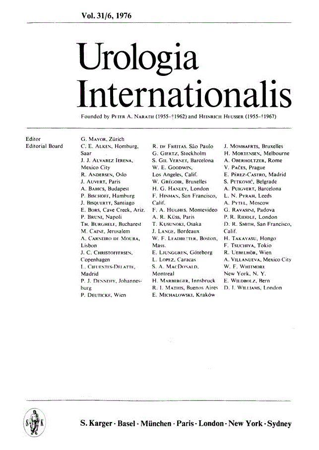 First page of Contents, Vol. 31, 1976