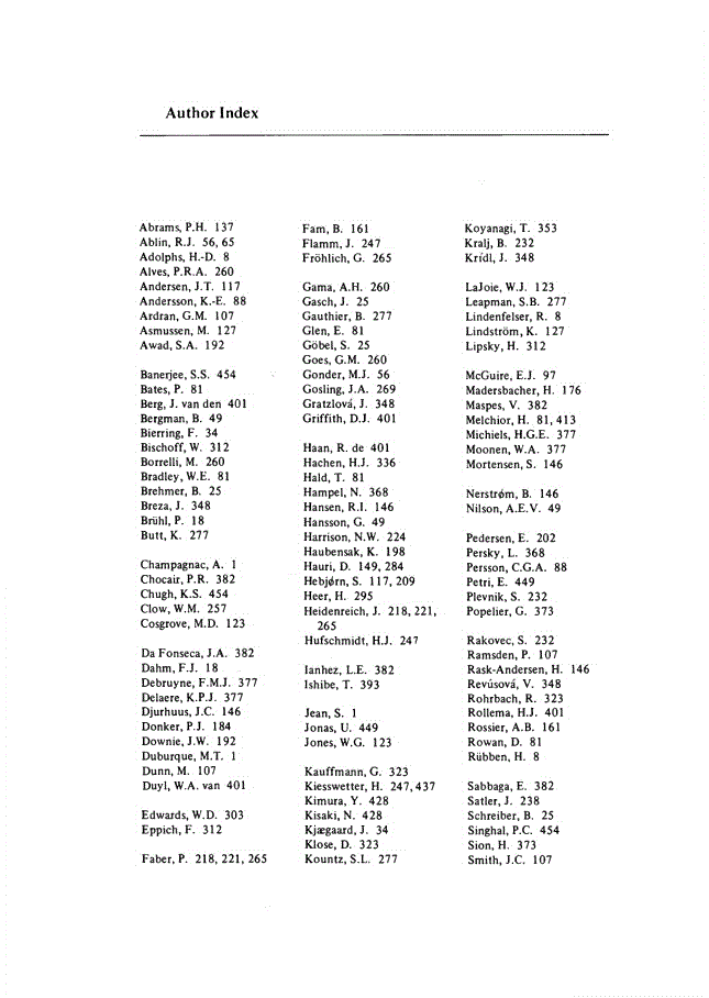 First page of Author Index