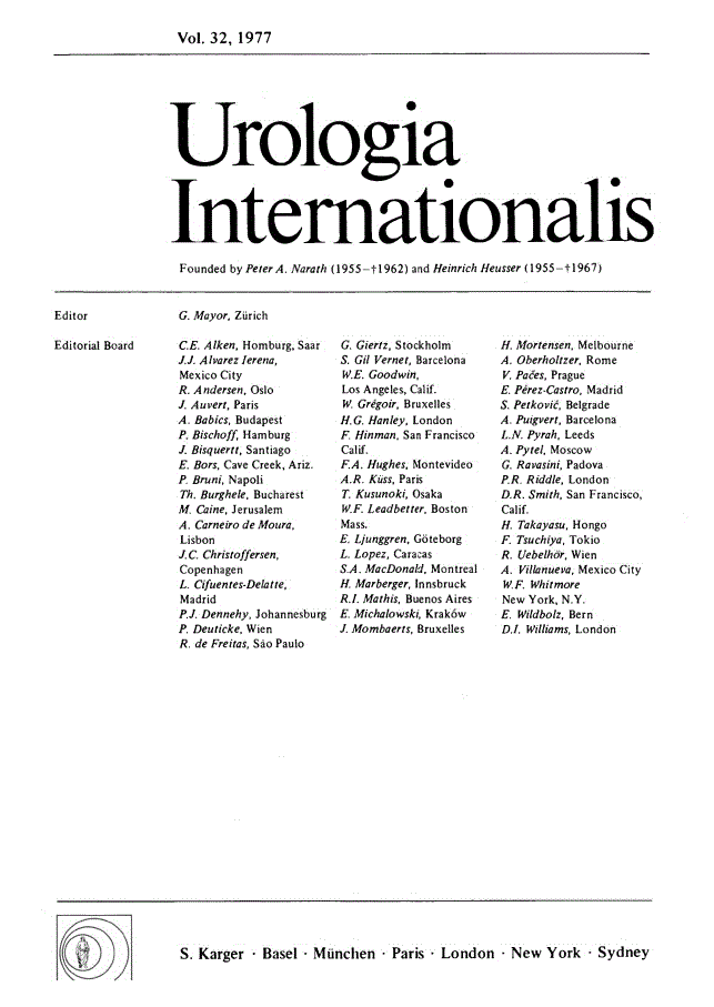 First page of Contents, Vol. 32, 1977