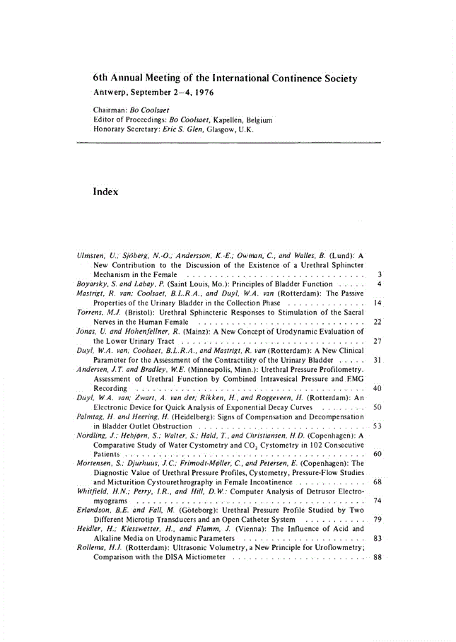 First page of Contents, Vol. 33, No. 1-3, 1978