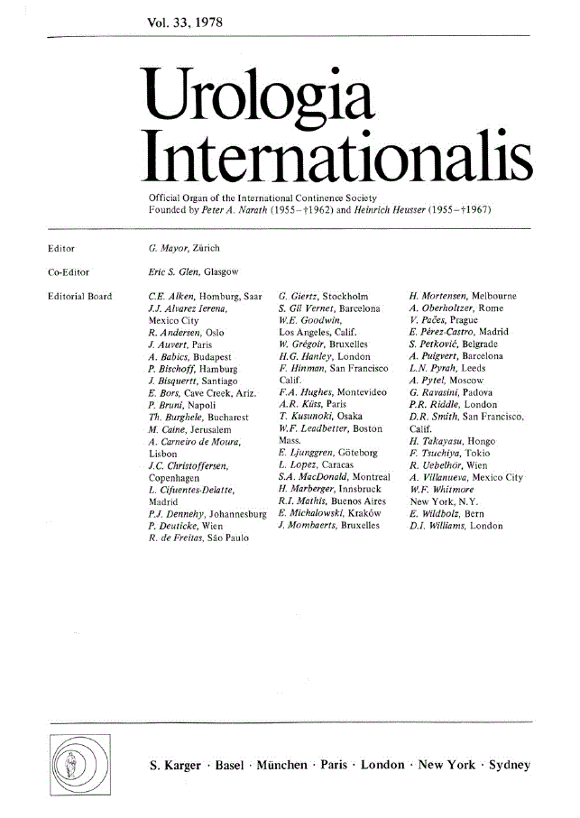 First page of Contents, Vol. 33, 1978