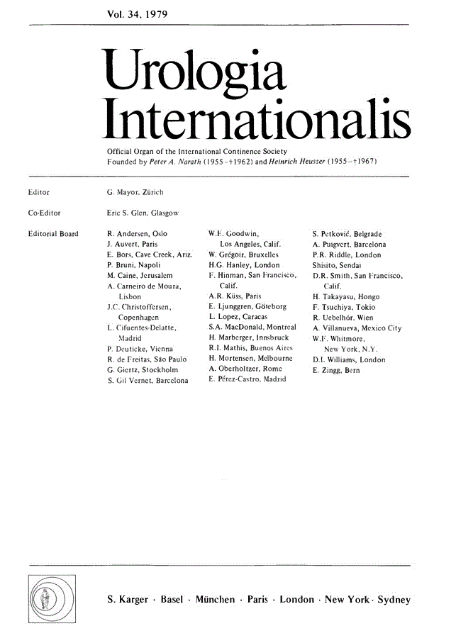 First page of Contents, Vol. 34, 1979