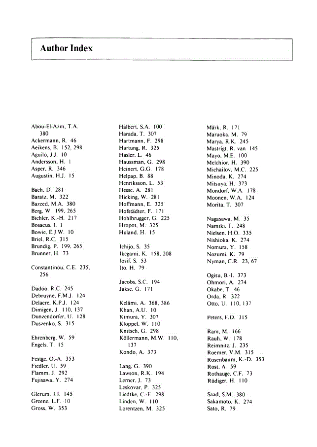 First page of Author Index