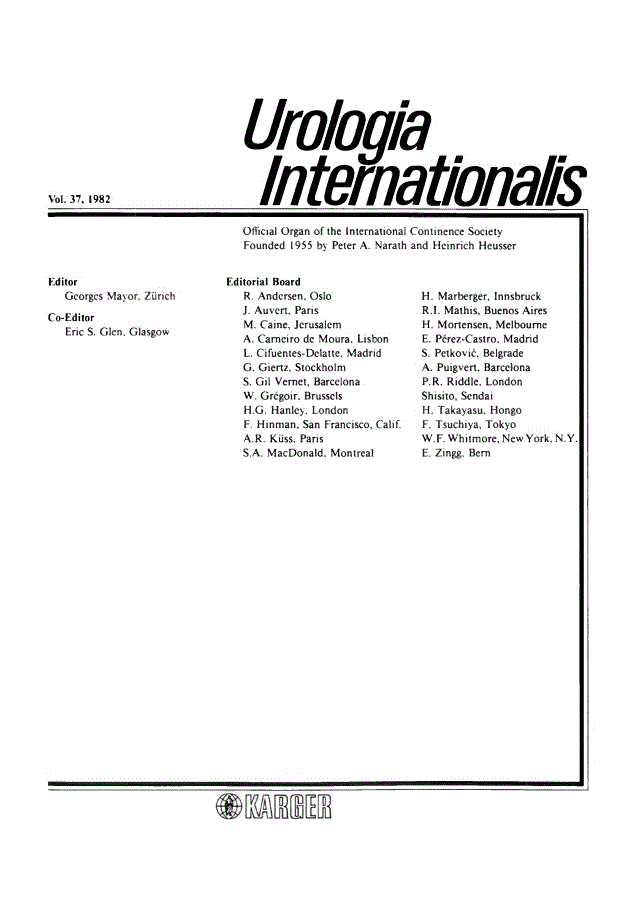 First page of Contents, Vol. 37, 1982