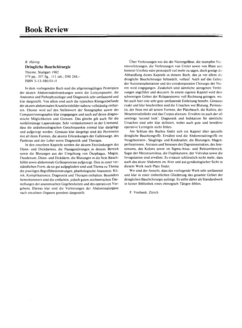 First page of Book Review