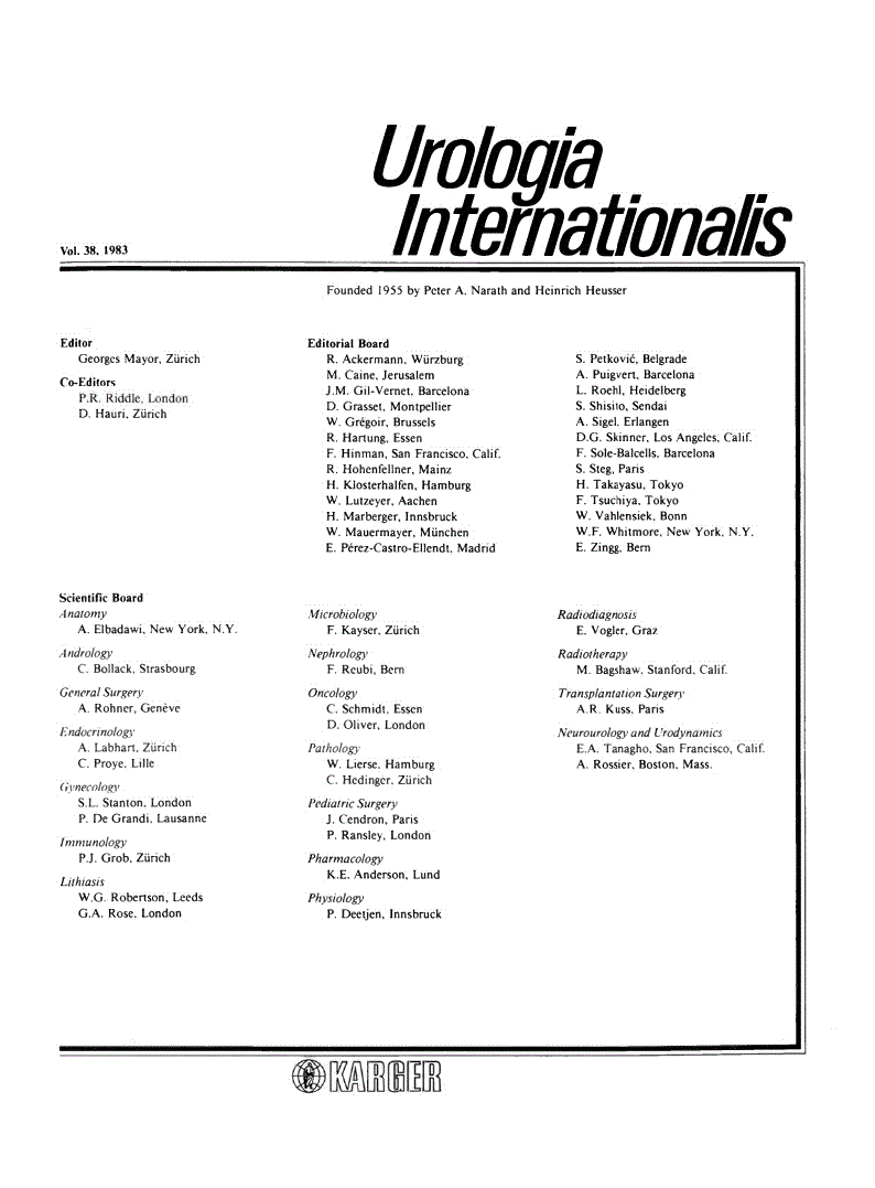 First page of Contents, Vol. 38, 1983