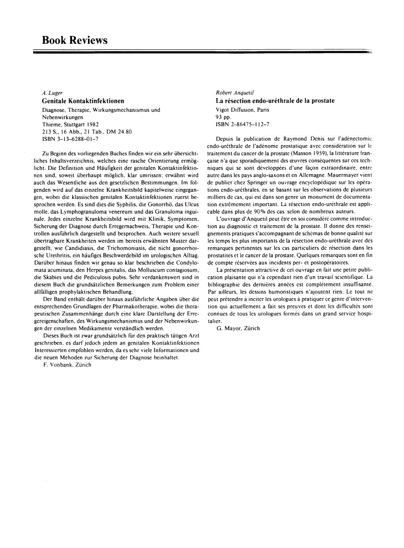 First page of Book Reviews