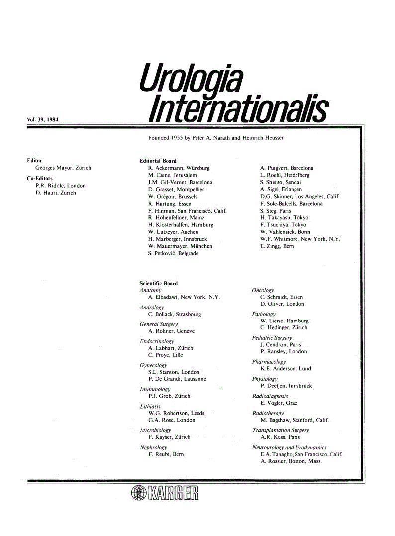 First page of Contents, Vol. 39, 1984