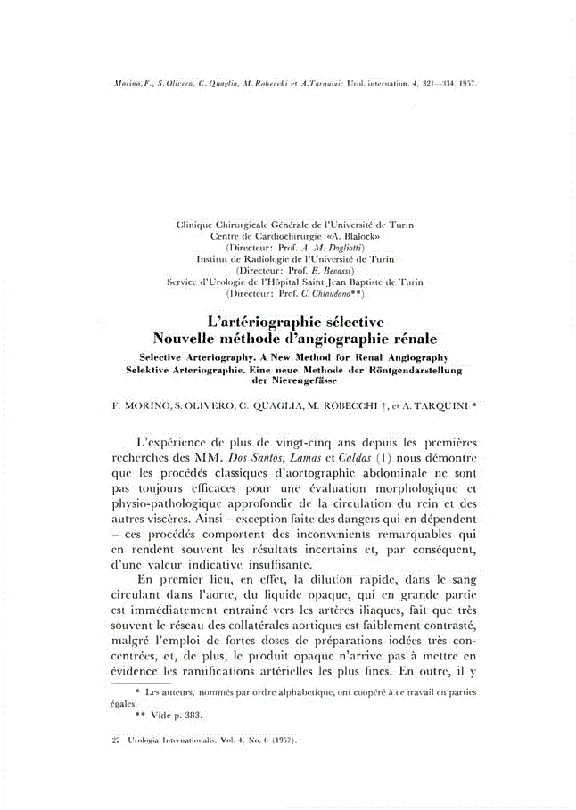 First page of L’artériographie sélective Nouvelle méthode d’angiographie rénale