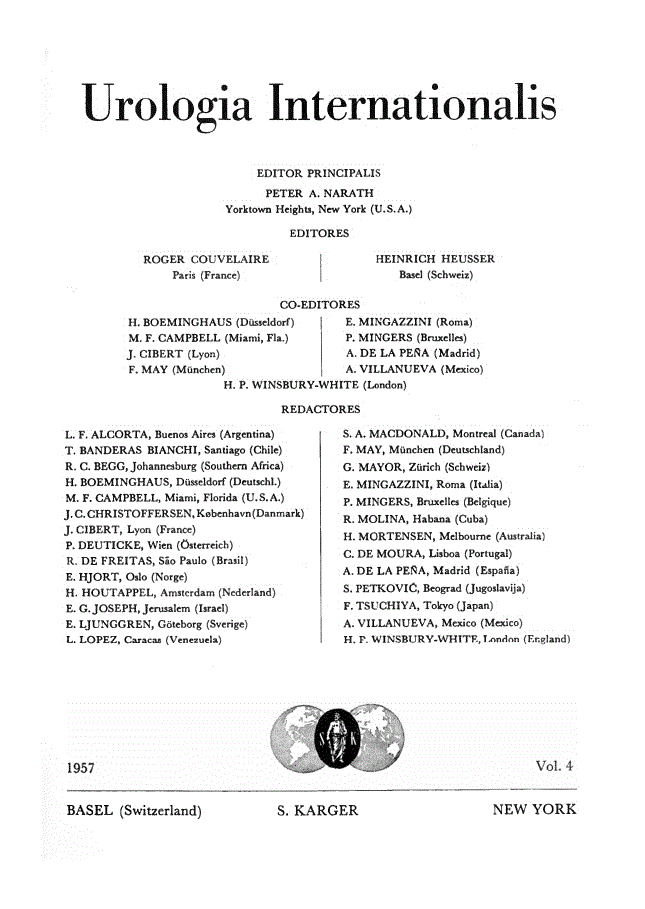 First page of Contents, Vol. 4, 1957