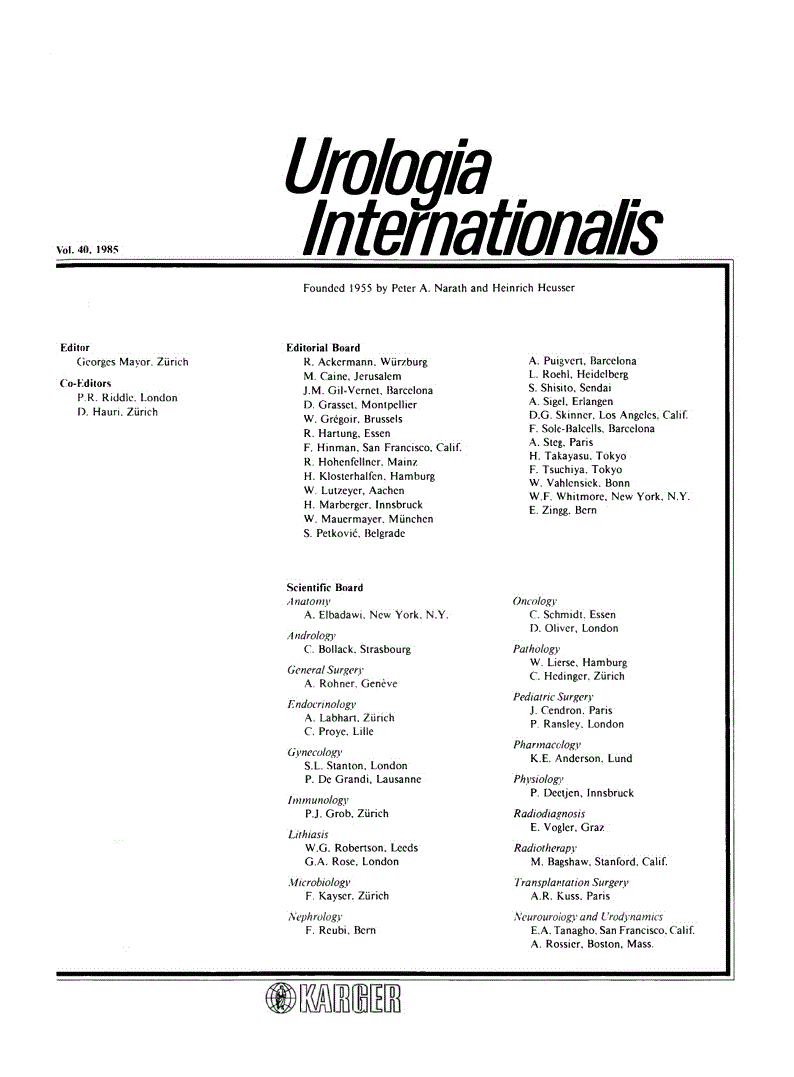 First page of Contents, Vol. 40, 1985